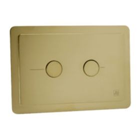 Just Tap Grosvenor Brushed Brass Metal Pneumatic Flush Plate