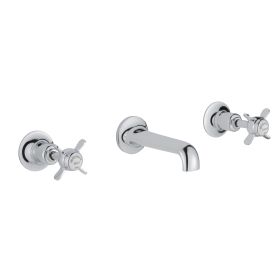 Just Taps Grosvenor Pinch 3 Hole Basin Mixer -Brass With Chrome Finishing
