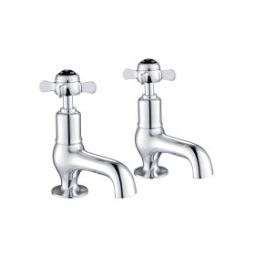 Just Taps Grosvenor Black Pinch Basin Mixer With Pop Up Waste
