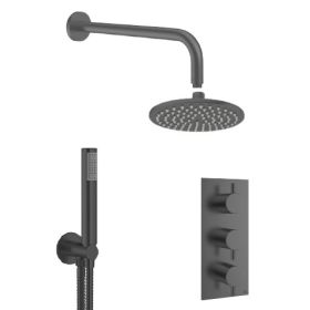 Crosswater MPRO 2 Outlet 3 Handle Shower Bundle - Slate  