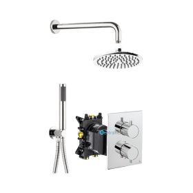 Crosswater MPRO Crossbox 2 Outlet Thermostatic Shower Valve Bundle Chrome 