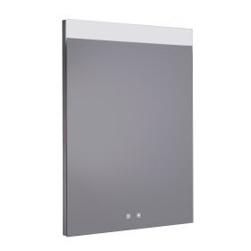 Just Taps Radiant Rectangular LED Illuminated Bathroom Mirror 600mm H x 600mm W - Chrome
