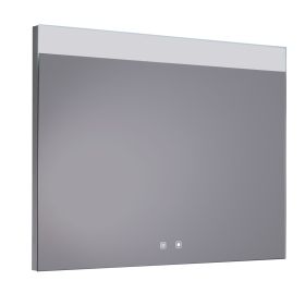 Just Taps Radiant Rectangular LED Illuminated Bathroom Mirror 600mm H x 800mm W - Chrome
