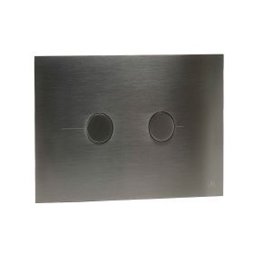 Just Taps Brushed Black Metal Pneumatic Flush Plate 215 mm Wide