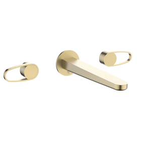 Crosswater LAZO Brushed Brass Basin 3 Hole Set