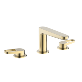 Crosswater LAZO Brushed Brass Basin 3 Hole Set Deck Mounted