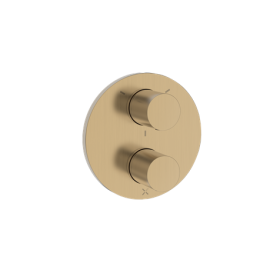 Crosswater LAZO Brushed Brass Crossbox 3 Outlet Trimset