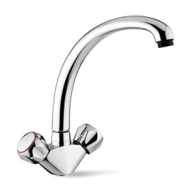 Clearwater Studio Twin Control Monobloc Kitchen Sink Mixer Tap