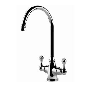 Clearwater Coriolis C Twin Lever Monobloc Kitchen Sink Mixer Tap