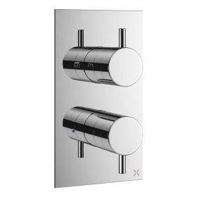 Crosswater MPRO 2 Outlet 2 Handle Thermostatic Shower Valve Chrome