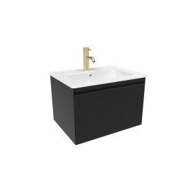 Saneux MONUMENT 60cm 1 drawer wall hung unit - Matt Black