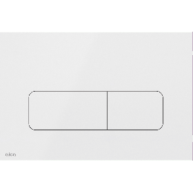Alca Moon Flat Flush Plate 5mm Thick - White