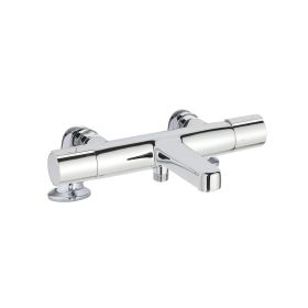 Just Taps Hugo Deck Mounted Thermostatic Bath Shower Mixer Without Kit-Chrome