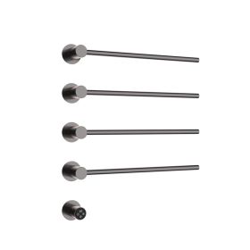 Just Taps ONYX  Electric Only Towel Rail Brushed Black Finish 