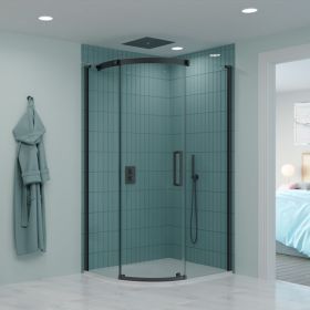 Crosswater Optix 10 Offset Quadrant 1000x800 Right Hand Slate 