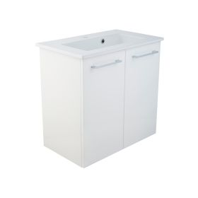 Just Taps Pace 600 wall mounted unit with two doors – White