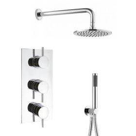 Crosswater Designer 3 Control 2 Outlet Shower Valve Pack with Head & Handset – 200mm