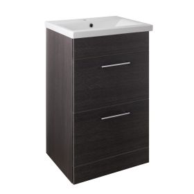 Just Taps Pace 500 Floor Standing Unit with Drawers and Basin – Black