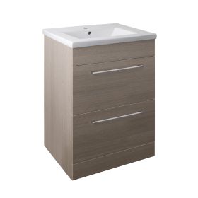 Just Taps Pace 600 Floor Mounted Unit with Drawers and Basin – Grey