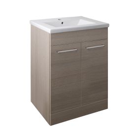 Just Taps Pace 600 Floor Mounted Unit with Doors and Basin – Grey