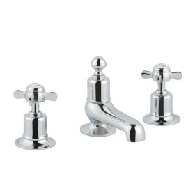 Just Taps Grosvenor Pinch 3 Hole Deck Mounted Basin Mixer