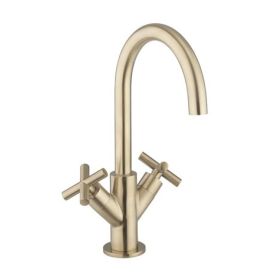 Crosswater MPRO Crosshead Basin Monobloc Brushed Brass
