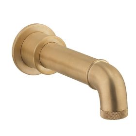 Crosswater MPRO Industrial Bath Spout - Unlacquered Brushed Brass