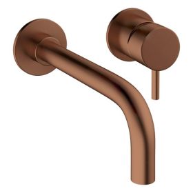 Crosswater MPRO Wall Mounted 2 Hole Basin Mixer Tap Brushed Bronze
