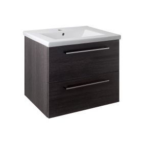 Just Taps Pace 600 Wall Mounted Unit with Drawers and Basin – Black