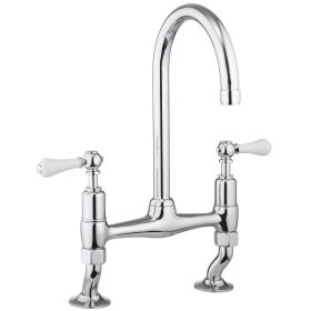 Crosswater Cucina Belgravia Dual Lever Kitchen Sink Mixer Tap – Chrome