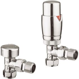 Crosswater Pier 15mm Angled Valve TRV – Chrome
