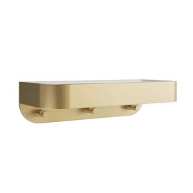Crosswater Shower Basket Brushed Brass  Wall Mounted White Tray