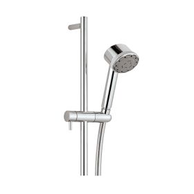 Just Taps Techno slide rail with multi-function shower handle and shower hose-Chrome