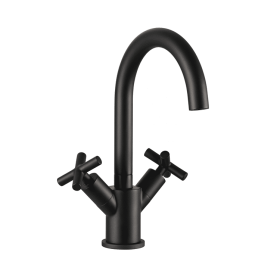 Just Taps Solex Matt Black Mono Basin Mixer