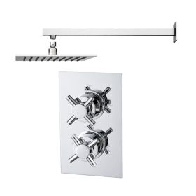 Abacus Emotion Thermostatic Cross Shower & Square Overhead