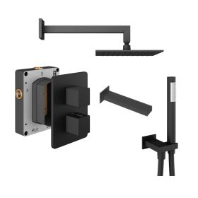 Abacus Shower Pack 5 - Square - Matt Black