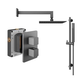 Abacus Shower Pack 2 - Square - Matt Anthracite