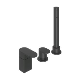 Abacus Ki Deck Mounted Bath Shower 3Th Black 
