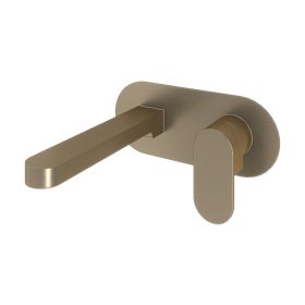 Abacus Ki Wall Mounted Basin Mixer Brushed Nickel 