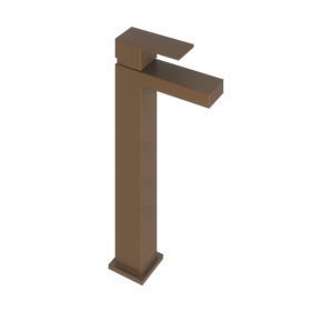Abacus Plan Tall Mono Basin Mixer Brushed Bronze