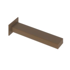 Abacus Plan Wall Mounted Bath Spout Brushed Bronze