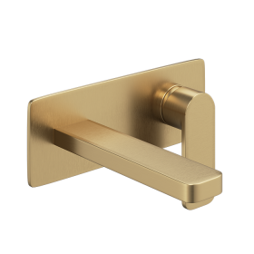 Abacus EDGE Wall Mount Concealed Basin Mixer Brushed Brass