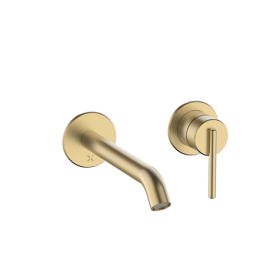 Crosswater 3ONE6 Lever 316 Brushed Brass Basin 2 Hole set