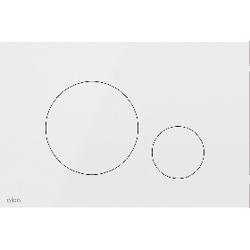 Alca Turn flat flush plate - white