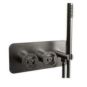 Crosswater Union Brushed Black Chrome Shower Valve With 2 Way Diverter & Handset