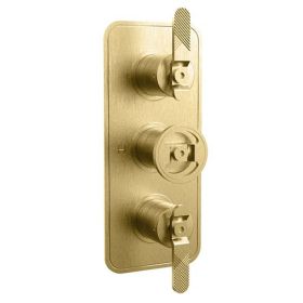 Crosswater Union Brushed Brass Thermostatic Lever Shower Valve With 2 Way Diverter