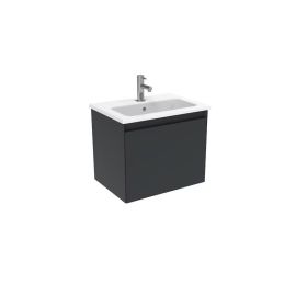 Saneux UNI 50cm 1 drawer wall mounted unit - Matt Anthracite