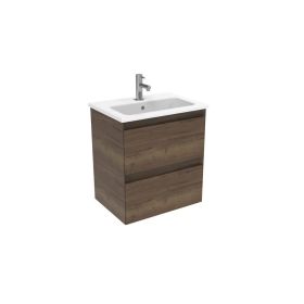 Saneux UNI 50cm 2 drawer wall mounted unit - English Oak