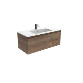 Saneux UNI 100cm 1 drawer wall mounted unit - English Oak