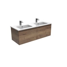 Saneux UNI 120cm 2 drawer wall mounted unit - English Oak